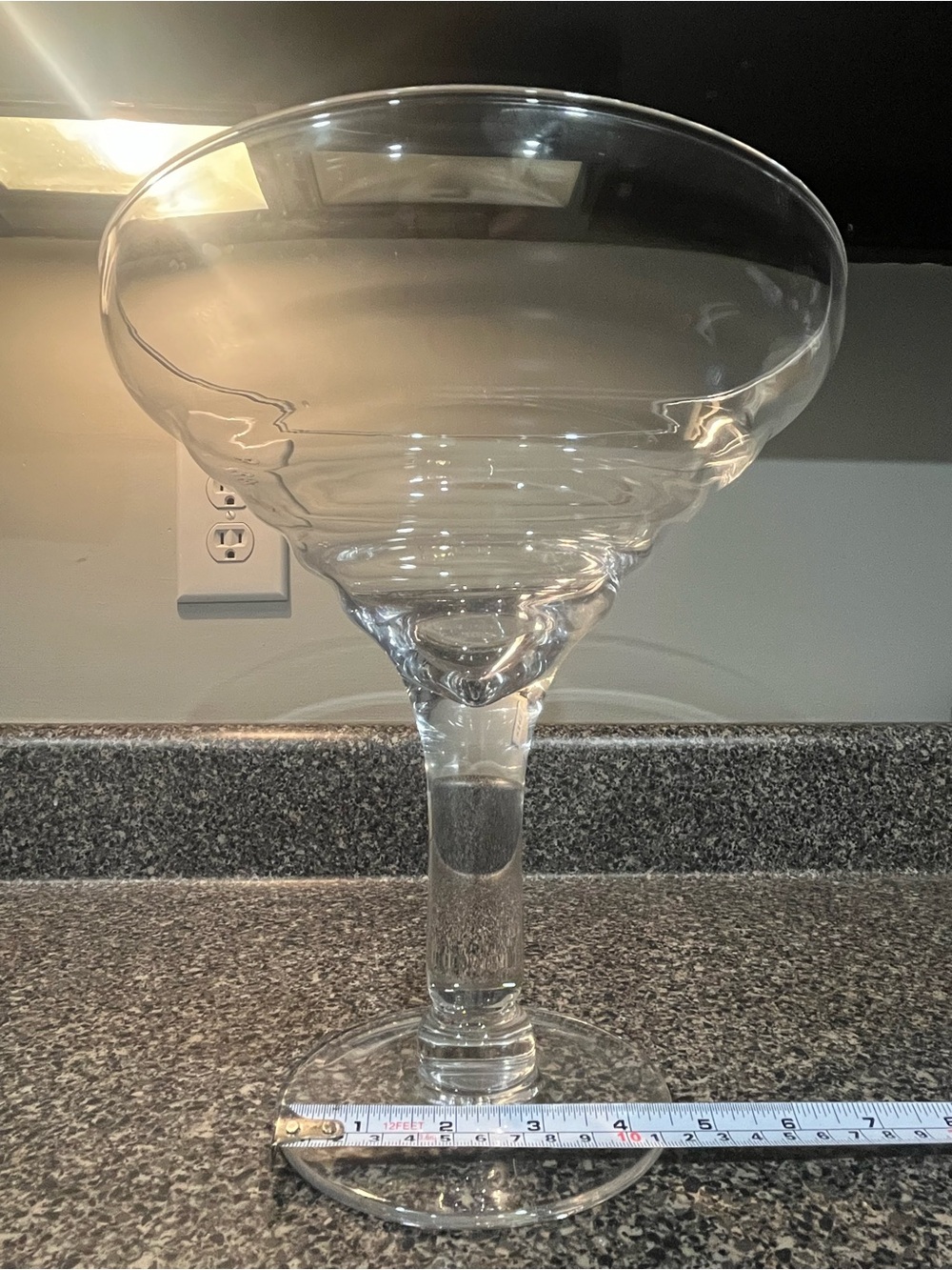 Decorative EXTRA LARGE Clear Glass Martini Coupé - Picture 4 of 5